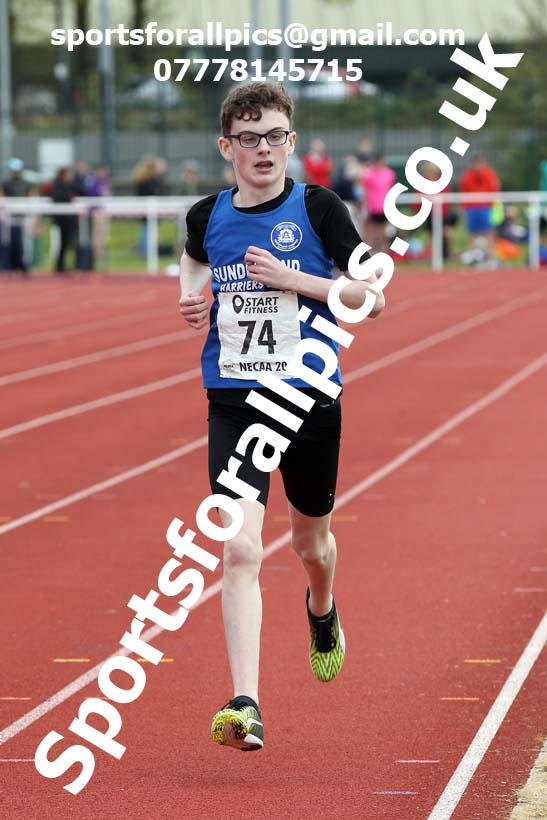 1500 metres, 2021 NECAA Middlesbrough Open Meting, Sunday, May 9th. Photo: David T. Hewitson/Sports for All Pics